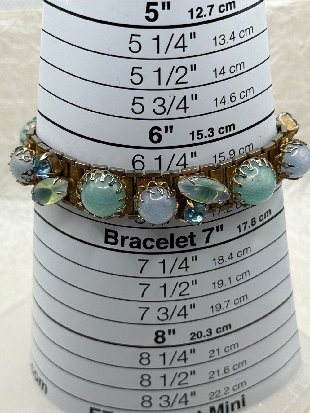 Sensational vintage MCM mermaid opalite cabachon bracelet rare piece 6.5 ⭐️ - Picture 9 of 17